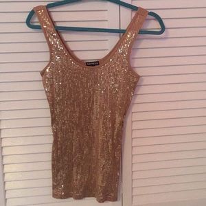 Gold sparkle top